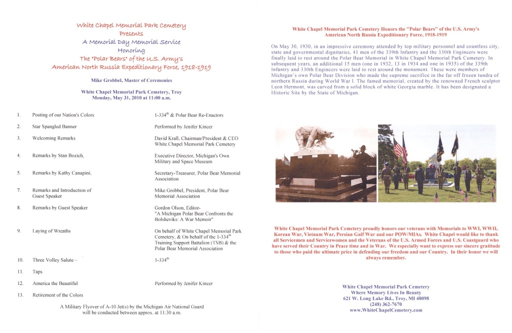 Program inside pages